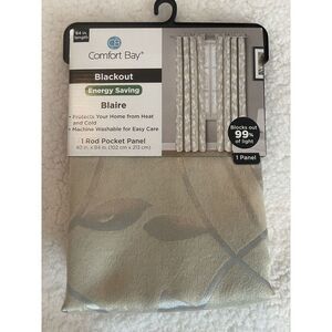 Comfort Bay Blackout Curtains Blaire 1 Panel 40x84 New In Package